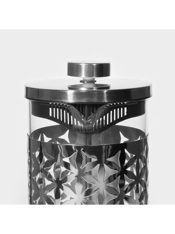 Чайник заварочный френч - пресс «Сейхо», 600 мл, стекло, нержавеющая сталь