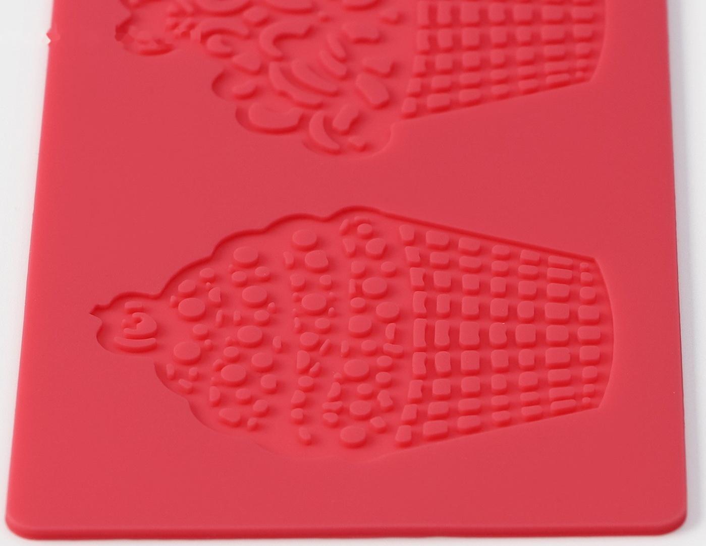 Силиконовый коврик для айсинга Доляна «Пироженки», 37,5×8×0,1 см, цвет розовый