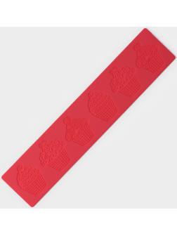 Силиконовый коврик для айсинга Доляна «Пироженки», 37,5×8×0,1 см, цвет розовый