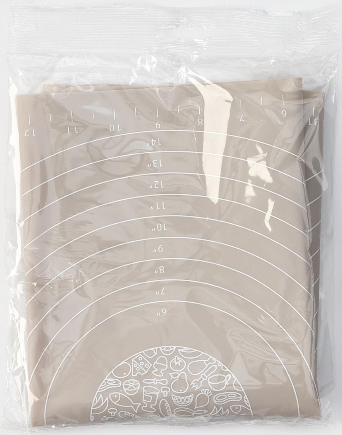 Силиконовый коврик с разлиновкой «Капучино», 50×40 см, цвет бежевый