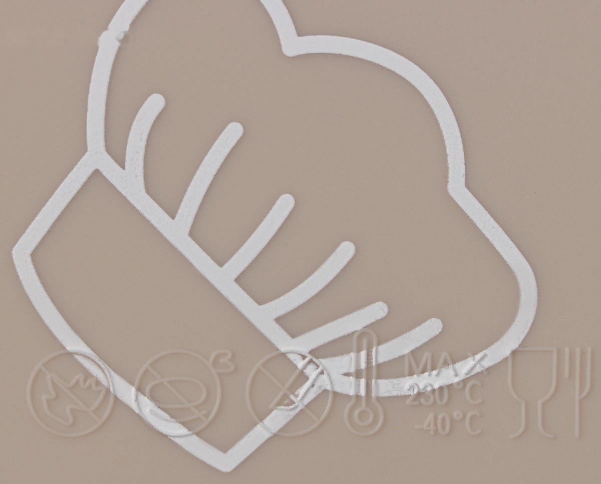 Силиконовый коврик с разлиновкой «Капучино», 50×40 см, цвет бежевый