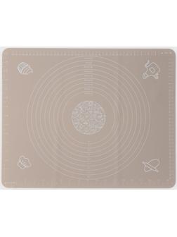 Силиконовый коврик с разлиновкой «Капучино», 50×40 см, цвет бежевый