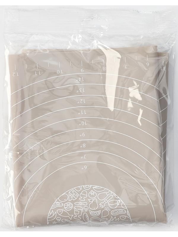 Силиконовый коврик с разлиновкой «Капучино», 50×40 см, цвет бежевый