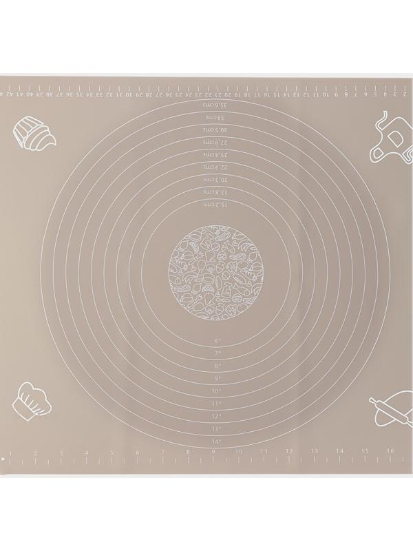 Силиконовый коврик с разлиновкой «Капучино», 50×40 см, цвет бежевый
