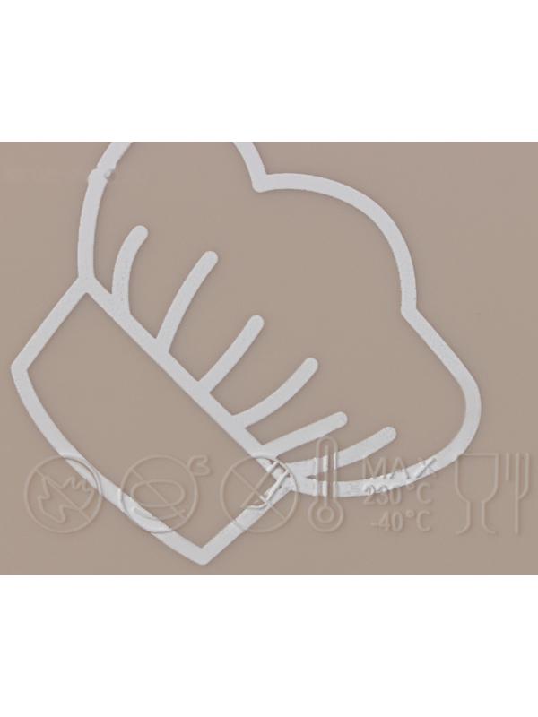 Силиконовый коврик с разлиновкой «Капучино», 50×40 см, цвет бежевый