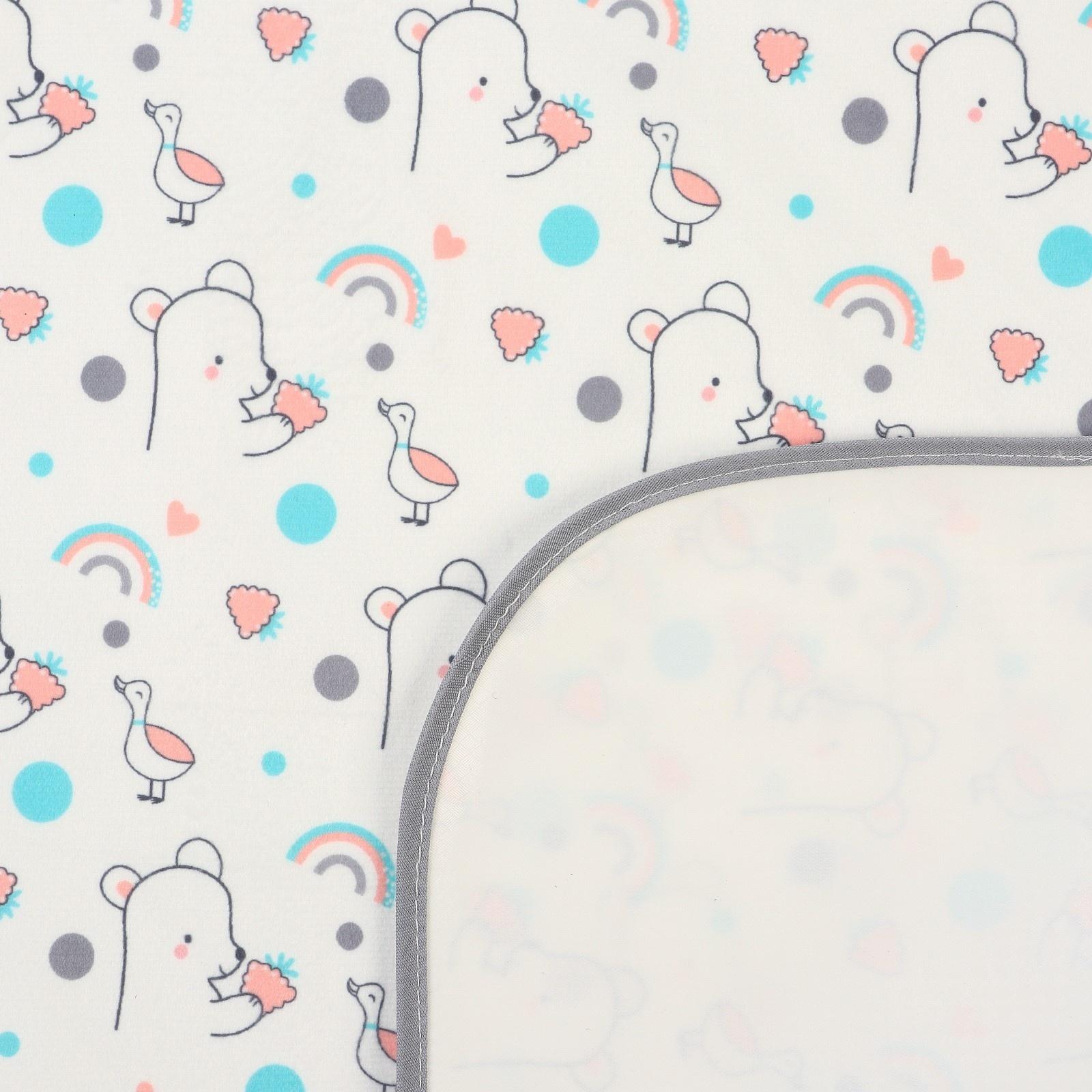 Пеленка детская Крошка Я, 50х70 см, (серая окантовка)