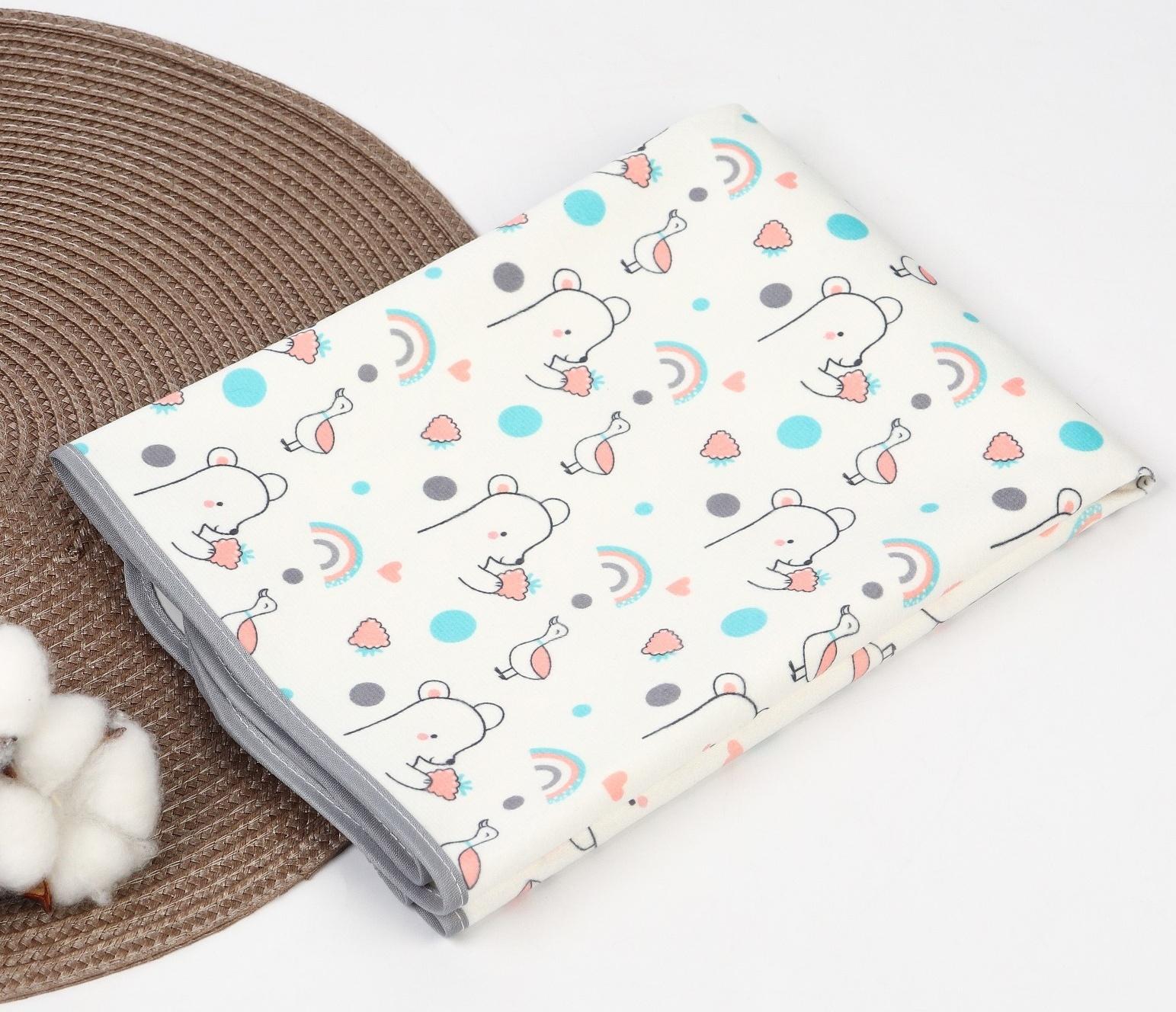 Пеленка детская Крошка Я, 50х70 см, (серая окантовка)