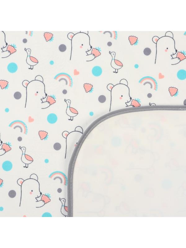 Пеленка детская Крошка Я, 50х70 см, (серая окантовка)