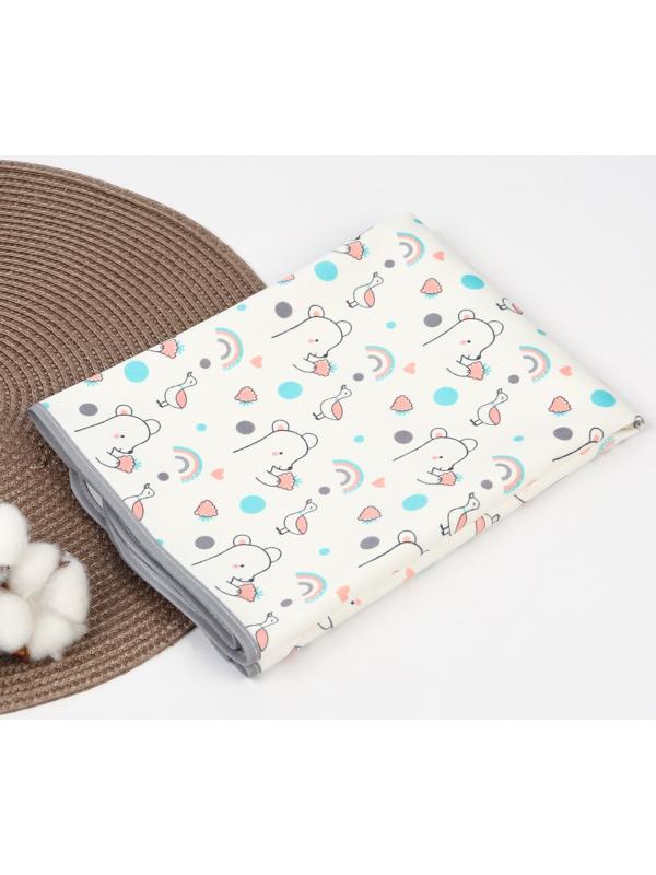 Пеленка детская Крошка Я, 50х70 см, (серая окантовка)