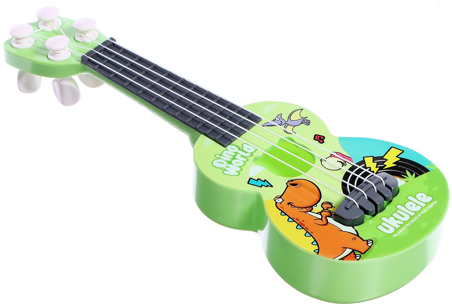 Игрушка музыкальная гитара «Динозаврик», цвета МИКС