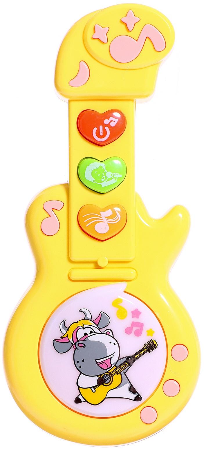 Игрушка музыкальная гитара «Коровка», звуковые эффекты, цвета МИКС
