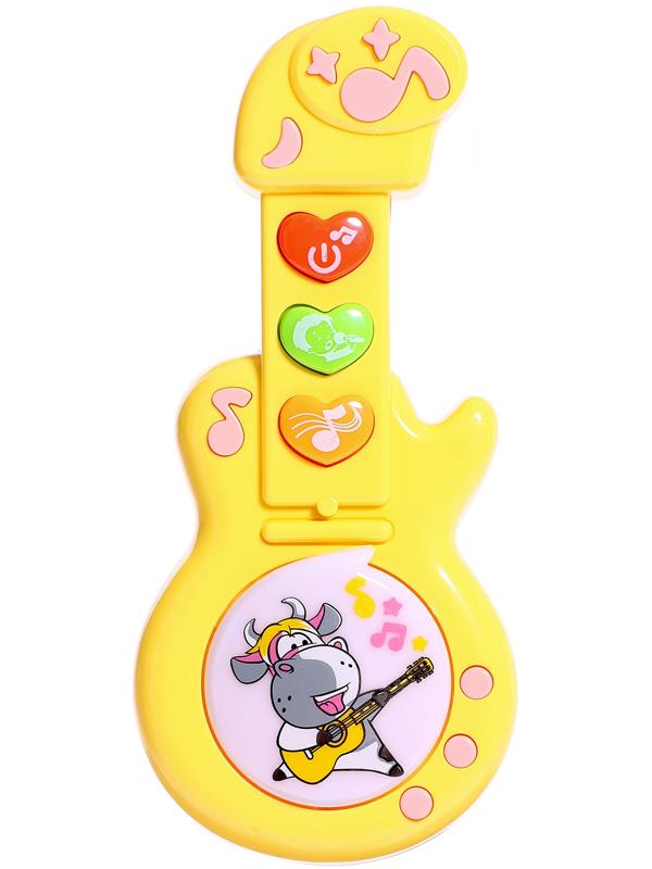 Игрушка музыкальная гитара «Коровка», звуковые эффекты, цвета МИКС