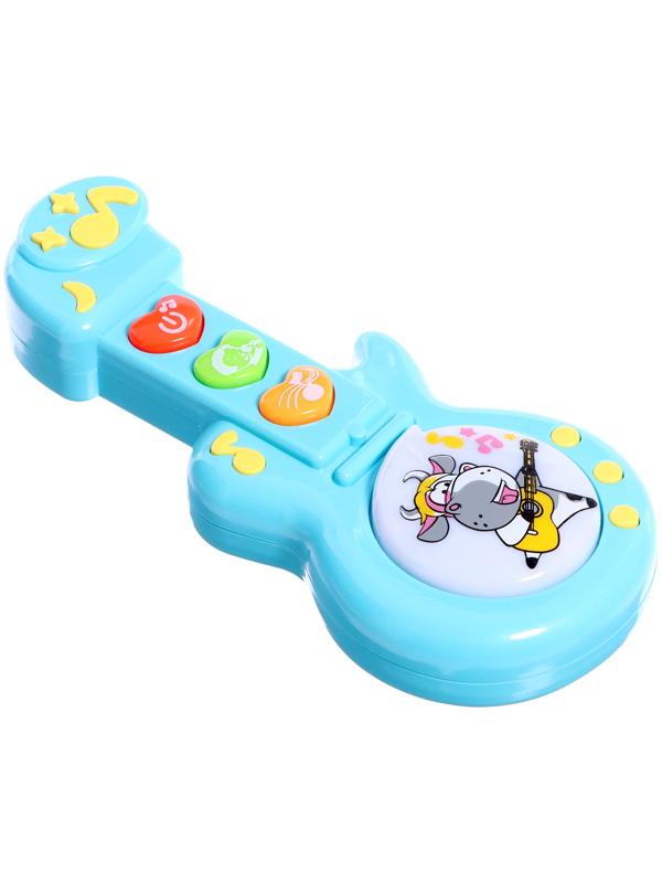 Игрушка музыкальная гитара «Коровка», звуковые эффекты, цвета МИКС