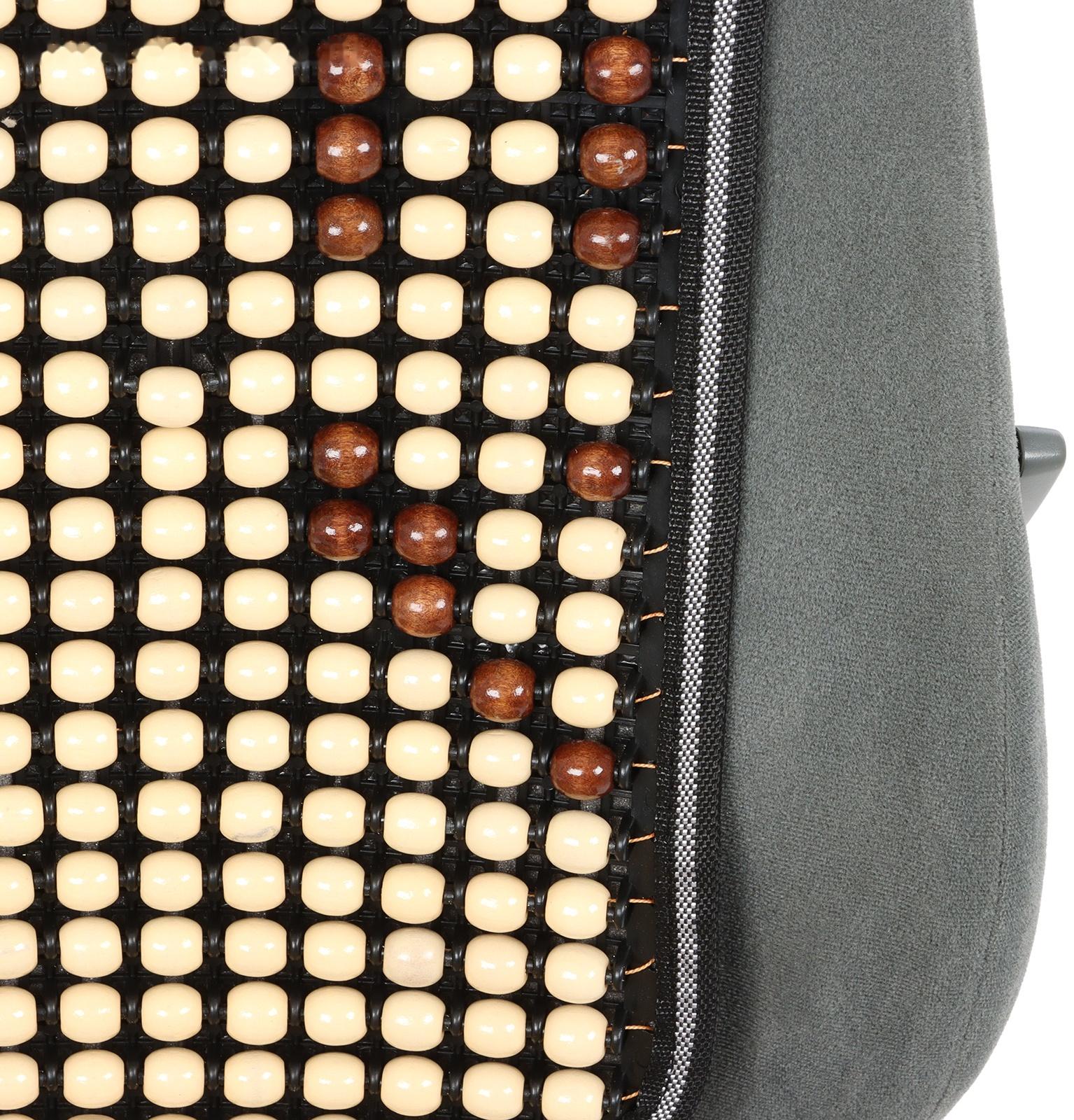 Накидка-массажёр на сиденье, 126×42 см, с поясничной опорой, бежевый