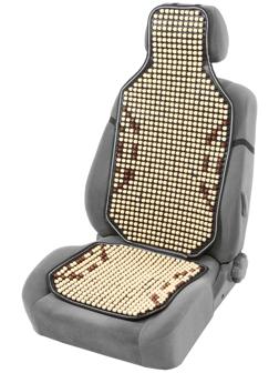 Накидка-массажёр на сиденье, 126×42 см, с поясничной опорой, бежевый