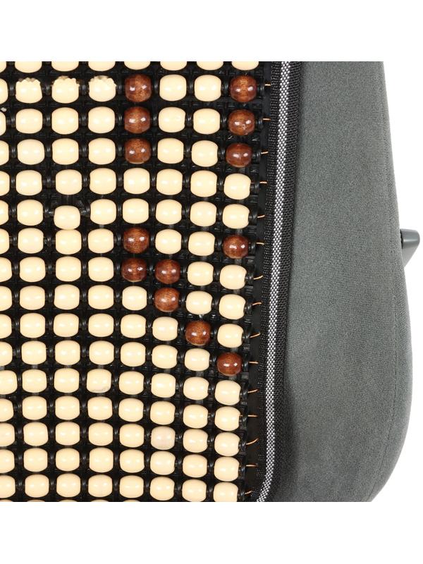 Накидка-массажёр на сиденье, 126×42 см, с поясничной опорой, бежевый