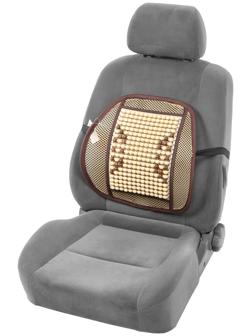 Ортопедическая спинка на сиденье с массажером, 40×40 см, бежевый