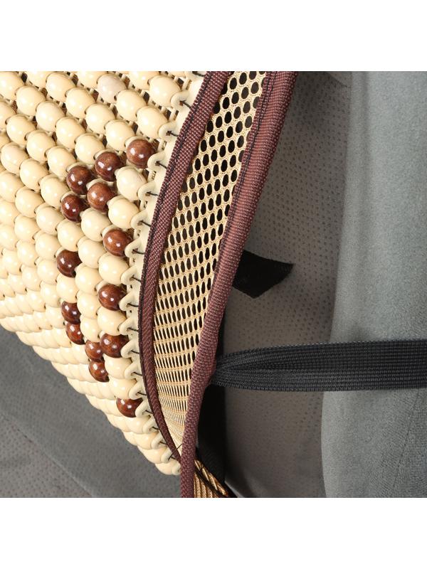 Ортопедическая спинка на сиденье с массажером, 40×40 см, бежевый