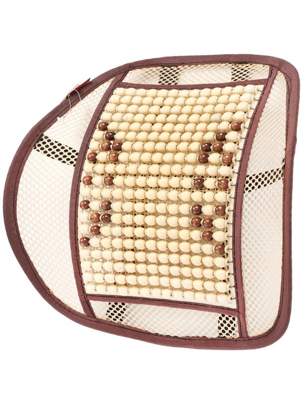 Ортопедическая спинка на сиденье с массажером, 40×40 см, бежевый