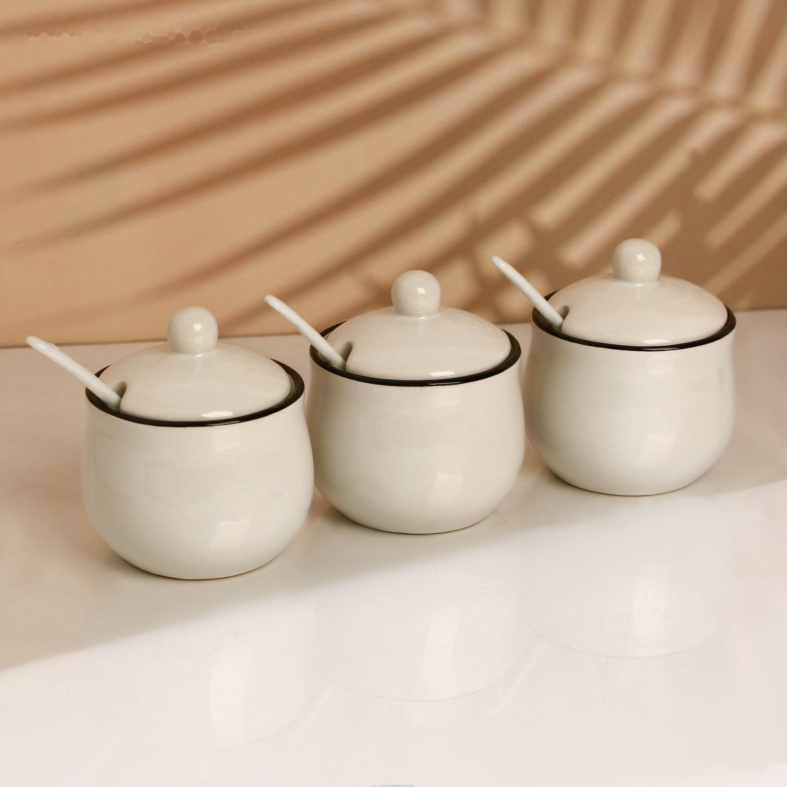 Набор банок для специй «Листья», 200 мл, 3 шт