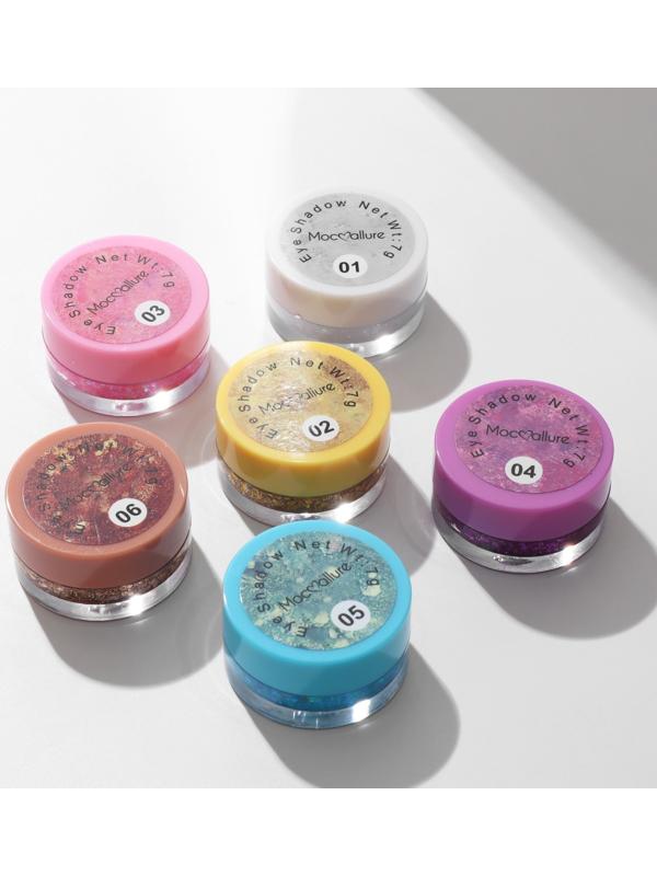 Комплект детский 2 предмета: клипсы, глиттер 