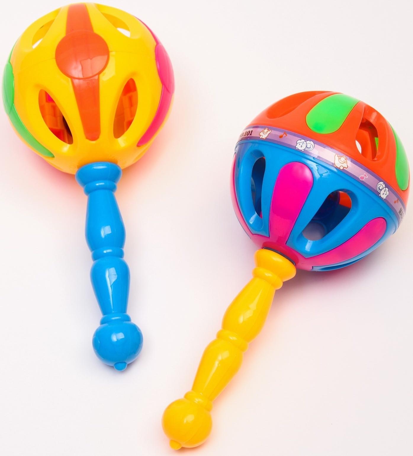 Набор погремушек «Яркий маракас», 2 шт, цвет МИКС