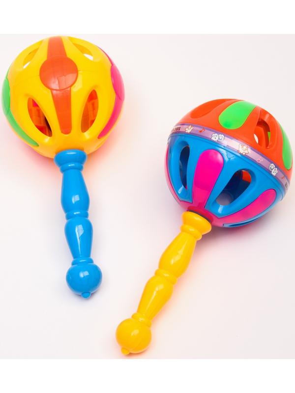 Набор погремушек «Яркий маракас», 2 шт, цвет МИКС