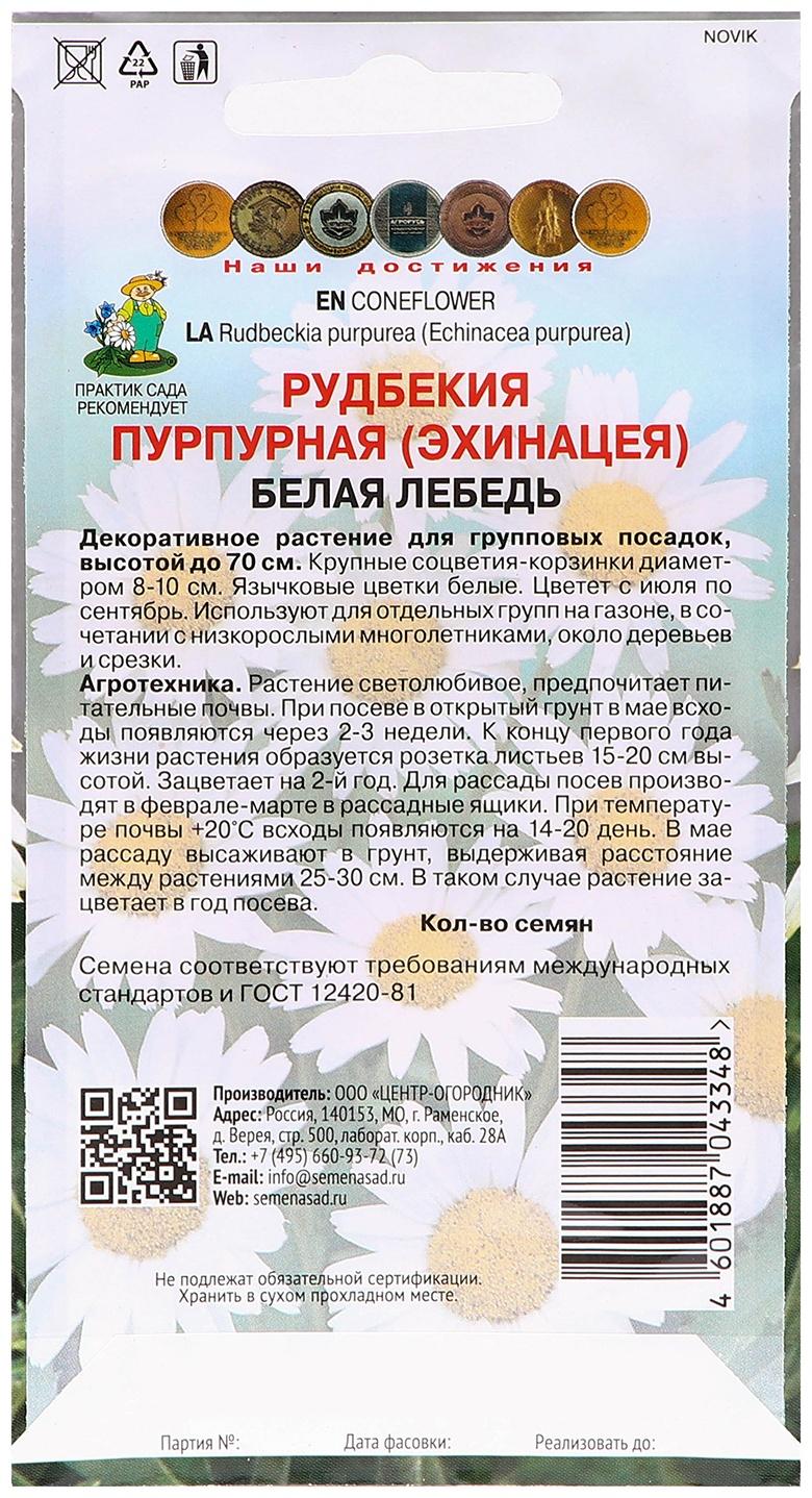 Семена цветов Рудбекия пурпурная 