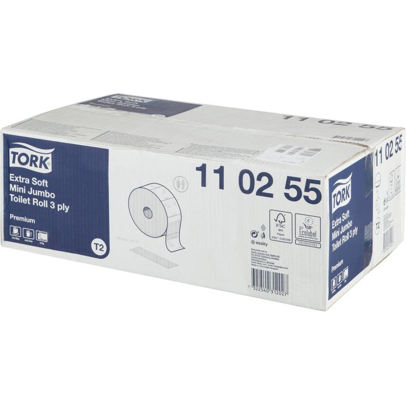 Бумага туалетная д/дисп Tork Premium Мини Т2 3сл 12рул/уп 110255
