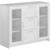 Тумба ШС_Сириус 2 двери со стеклом и 3 ящика 117,1х94,65 белая