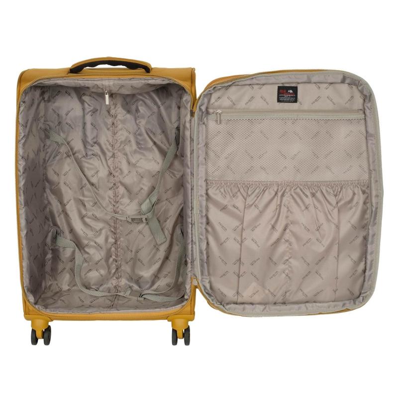 Чемодан тканевый облегченный большой,(3-ой) Yellow желтый (28),Р2007