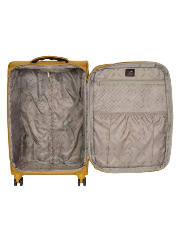 Чемодан тканевый облегченный большой,(3-ой) Yellow желтый (28),Р2007