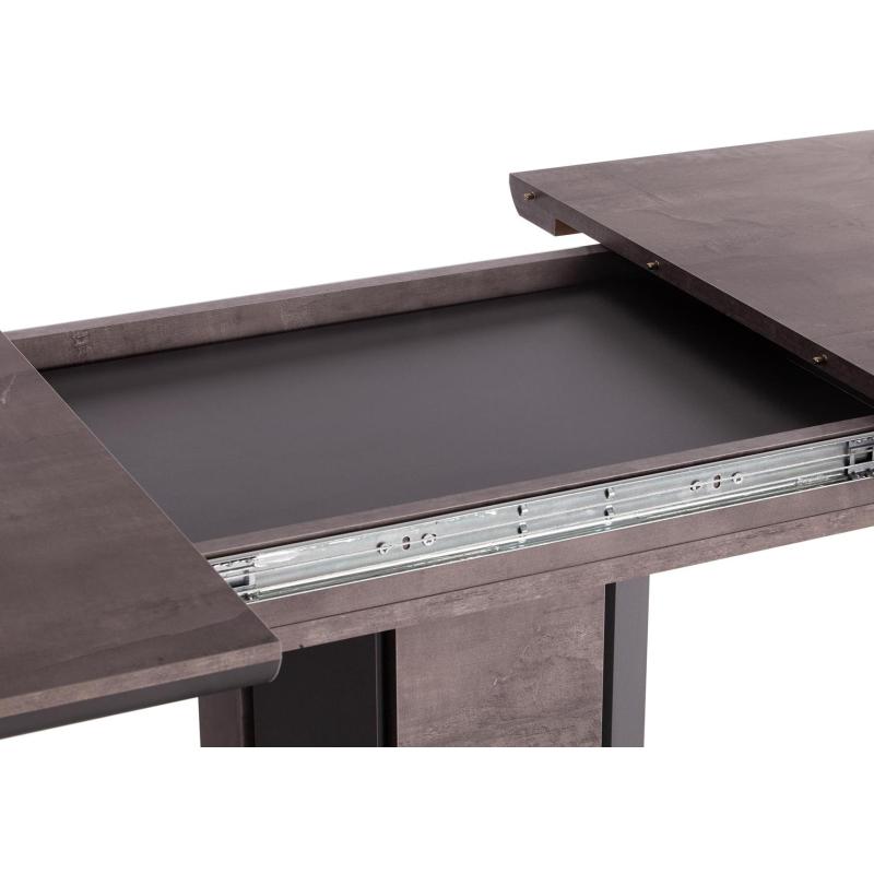 Стол обеденный UT_SKAT ЛДСП/МДФ 120-160х80х75см, Оникс/Графит