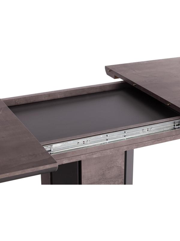 Стол обеденный UT_SKAT ЛДСП/МДФ 120-160х80х75см, Оникс/Графит