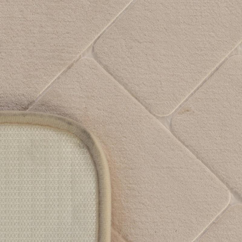 Коврик для ванной 40х60см. Кирпичики 3D, цв. экрю, 67712