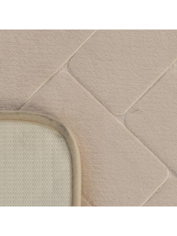 Коврик для ванной 40х60см. Кирпичики 3D, цв. экрю, 67712