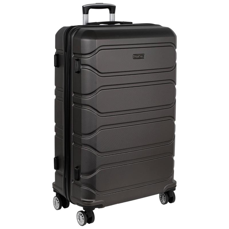 Чемодан РР5631 (3-ой) D.Grey темно-серый (28) пластик ABS большой