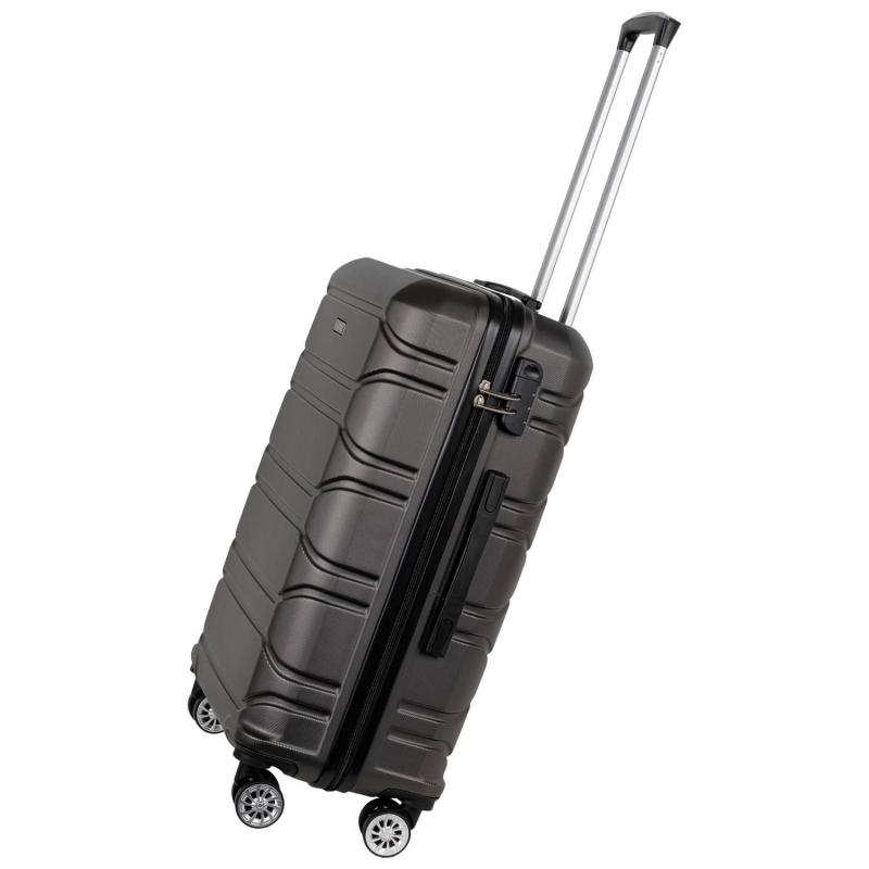 Чемодан РР5631 (3-ой) D.Grey темно-серый (28) пластик ABS большой