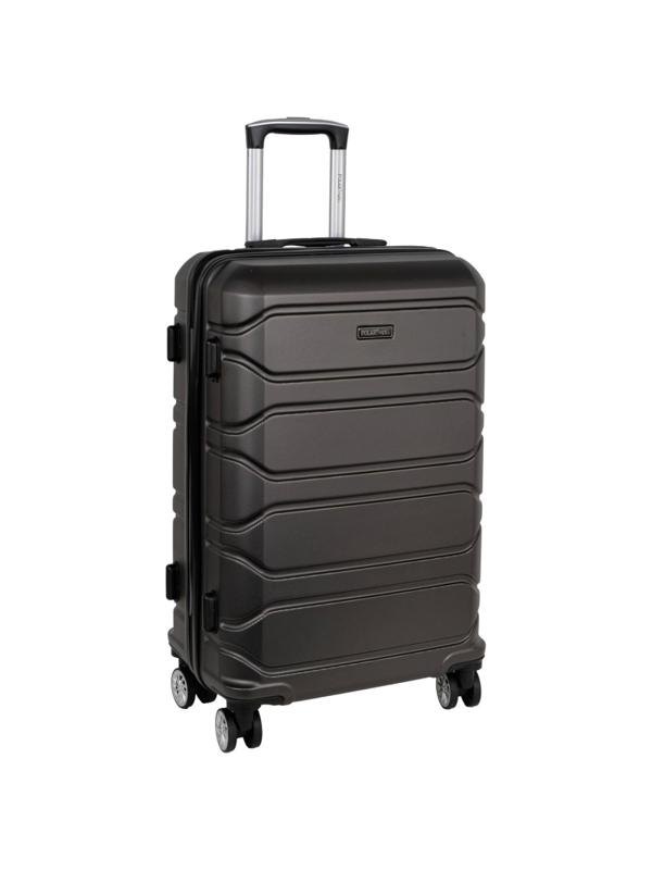 Чемодан РР5631 (3-ой) D.Grey темно-серый (28) пластик ABS большой