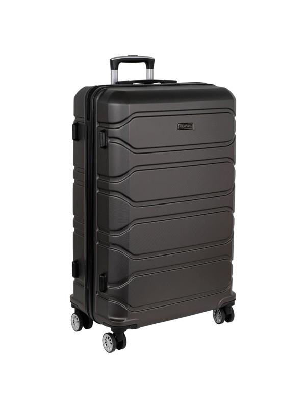 Чемодан РР5631 (3-ой) D.Grey темно-серый (28) пластик ABS большой