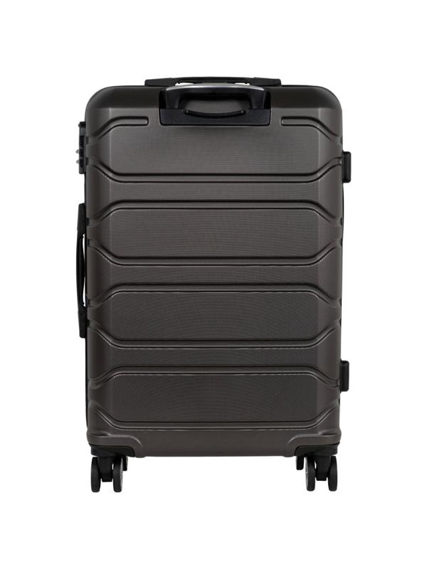 Чемодан РР5631 (3-ой) D.Grey темно-серый (28) пластик ABS большой