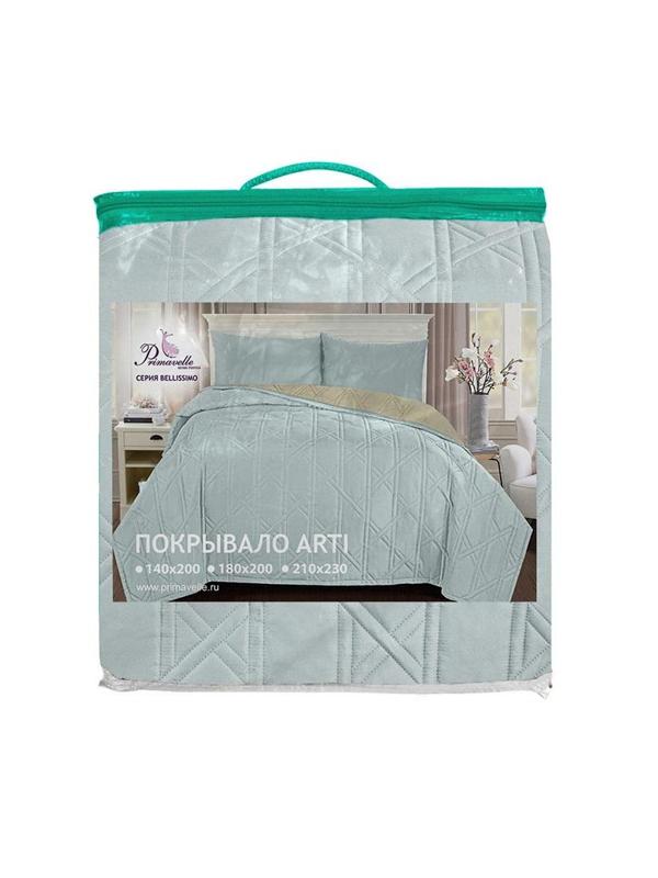 Покрывало Arti 210х230см, биософт, модерн серебро