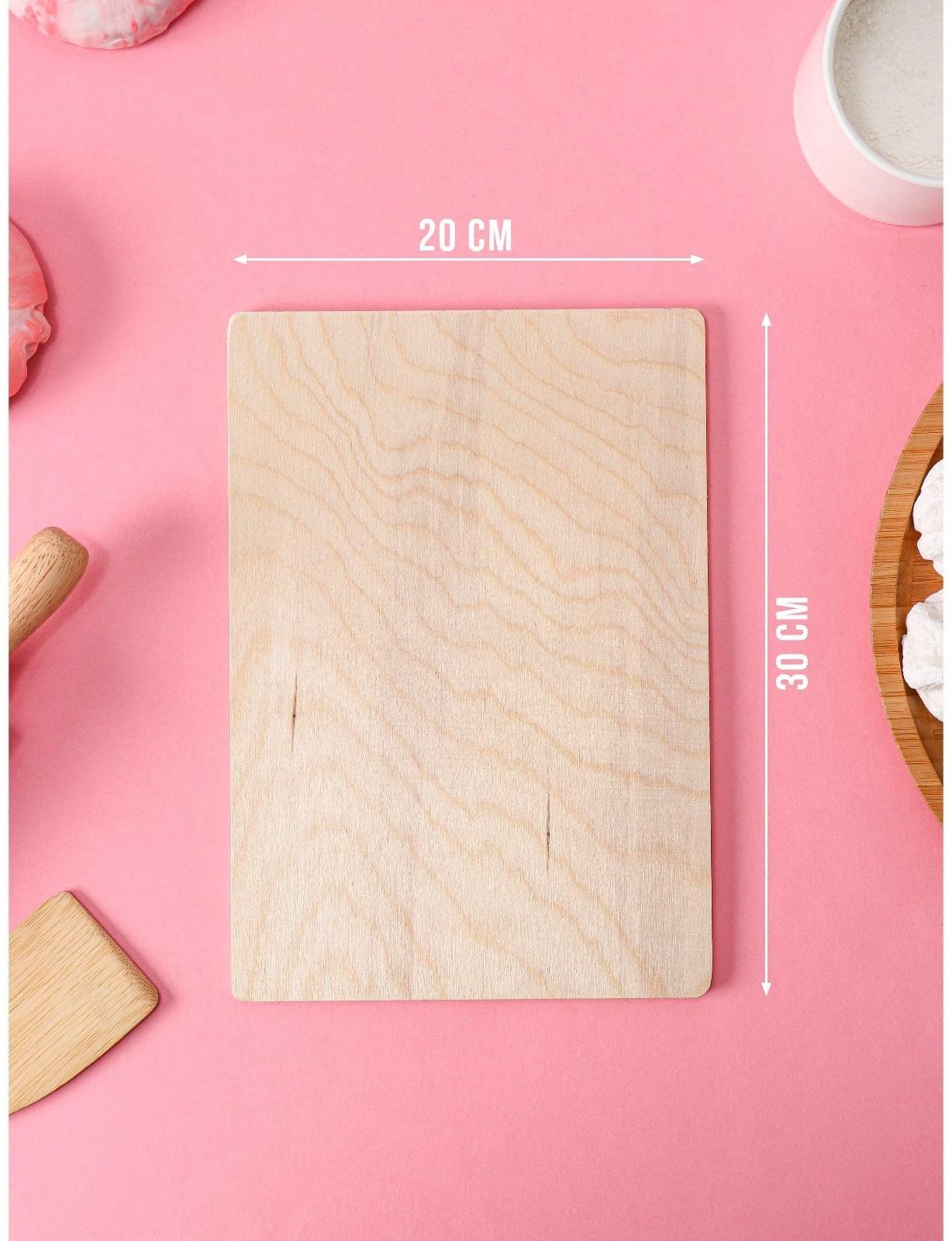 Доска разделочная деревянная «8 марта. Корзина с розами», 25×16,5 см