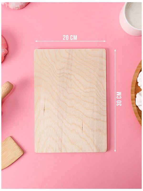 Доска разделочная деревянная «8 марта. Корзина с розами», 25×16,5 см