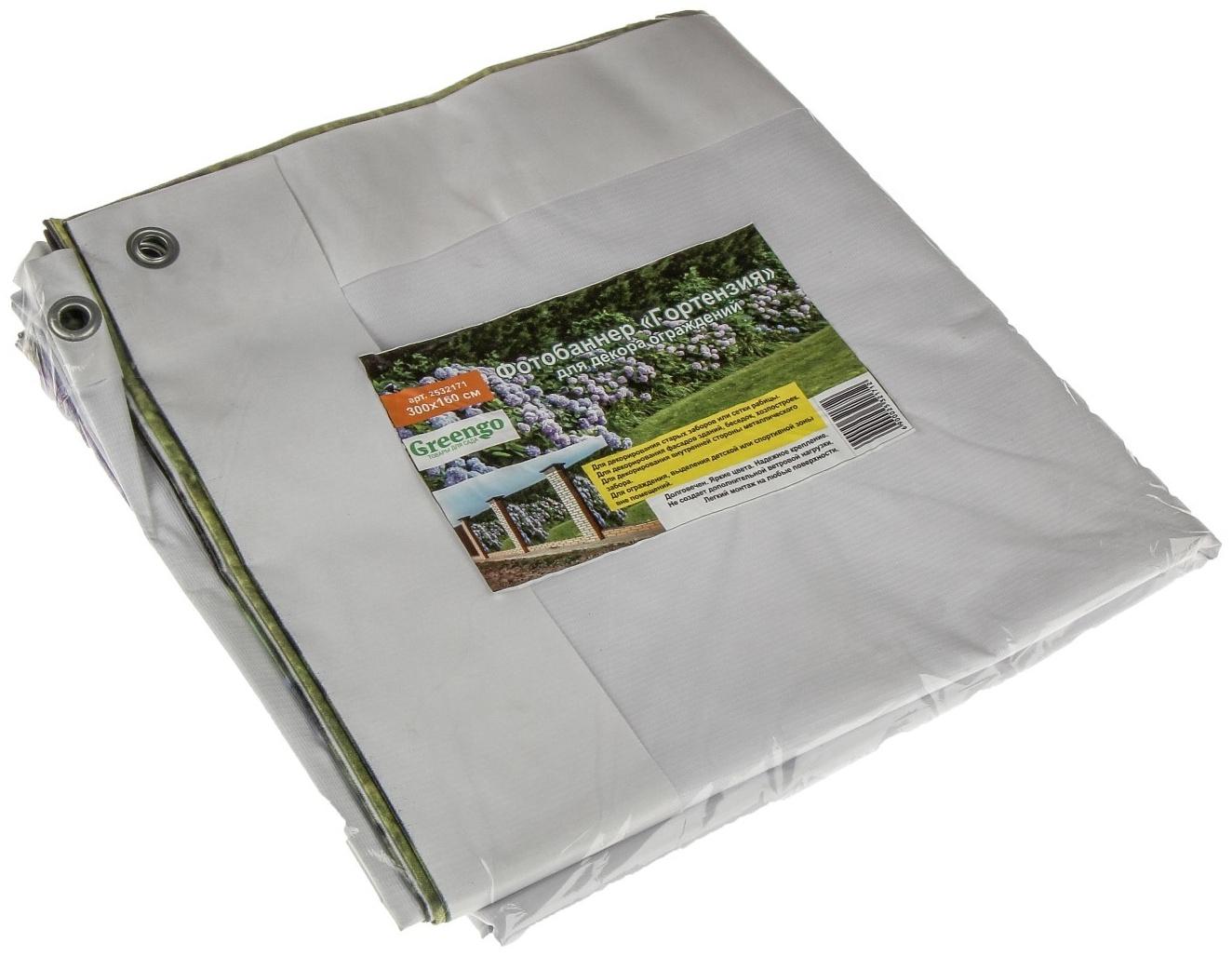 Фотобаннер, 300 × 160 см, с фотопечатью, люверсы шаг 1 м, «Гортензия»