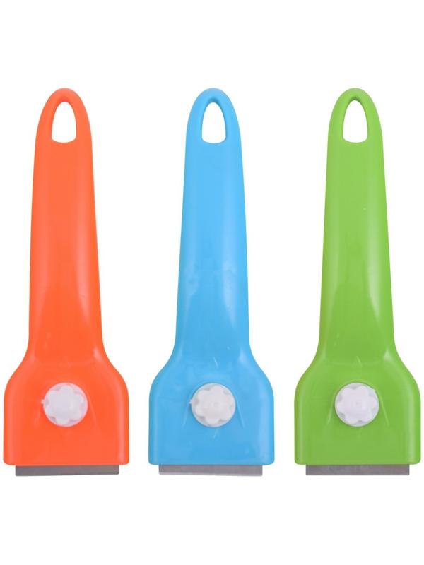 Скребок для стеклокерамики «Эконом», + 4 лезвия, цвет МИКС