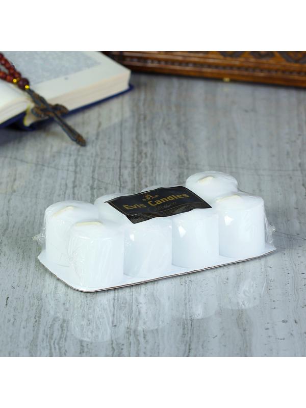 Кассета свечей парафиновых для могильных подсвечников, упаковка 12 штук