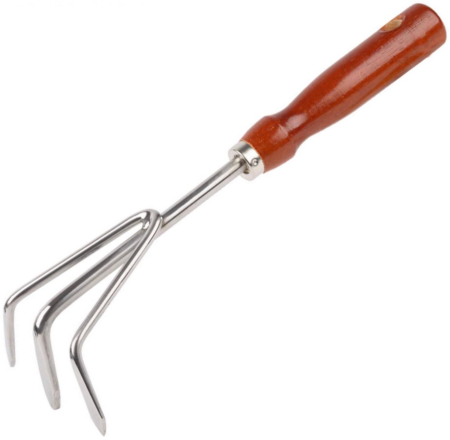 Рыхлитель, длина 28 см, 3 зубца, деревянная ручка, GRINDA