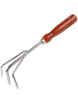 Рыхлитель, длина 28 см, 3 зубца, деревянная ручка, GRINDA