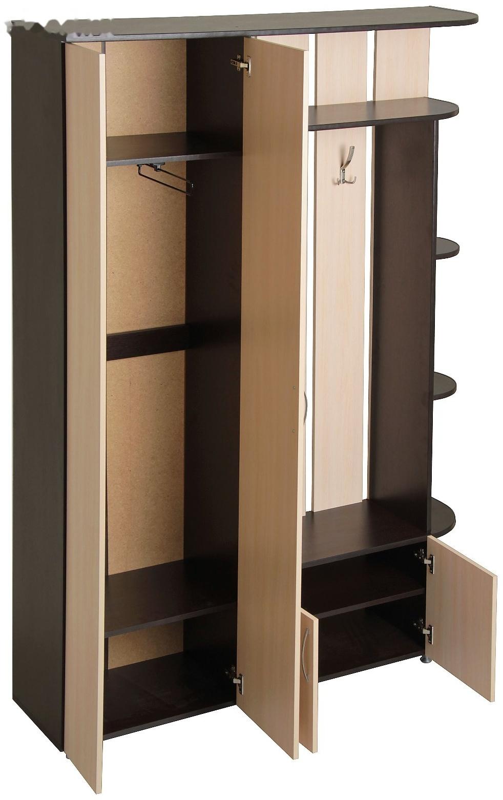 Прихожая Ксения -1 левая, 2150х1500х385, Венге/Дуб молочный